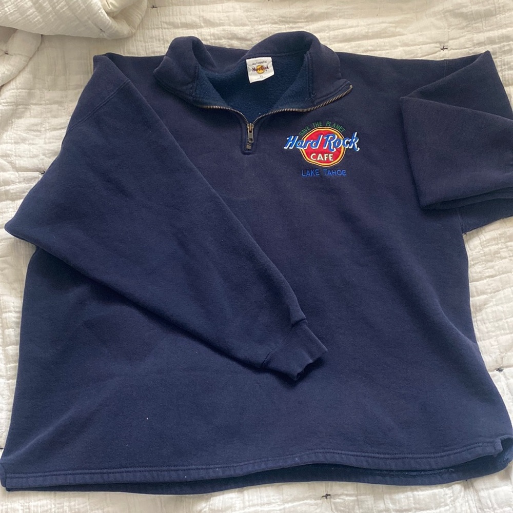 Authentic HardRock cafe half zip!